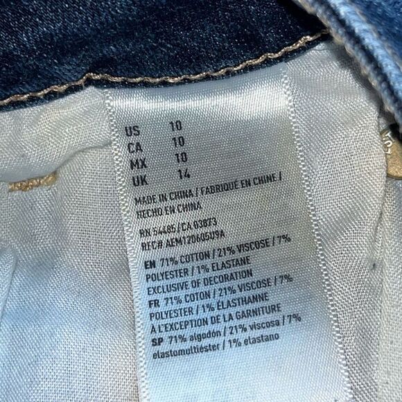 American Eagle Ne(x)t Level Stretch Hi Rise Shorty  Floral Hi-Rise Shortie Denim - Picture 5 of 15